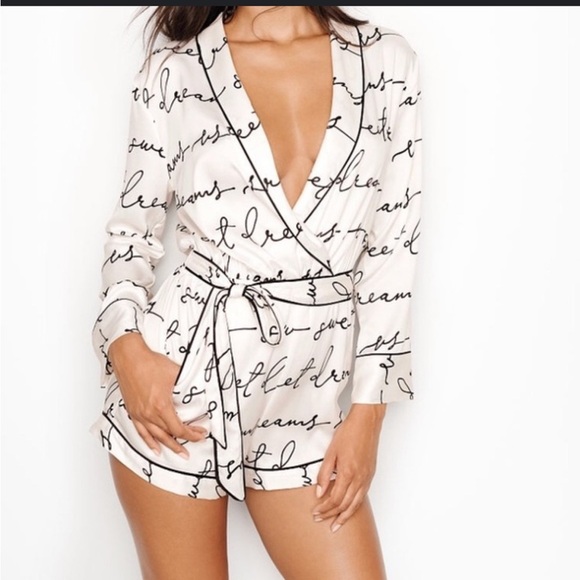 VICTORIAS SECRET Satin Romper - Picture 1 of 5